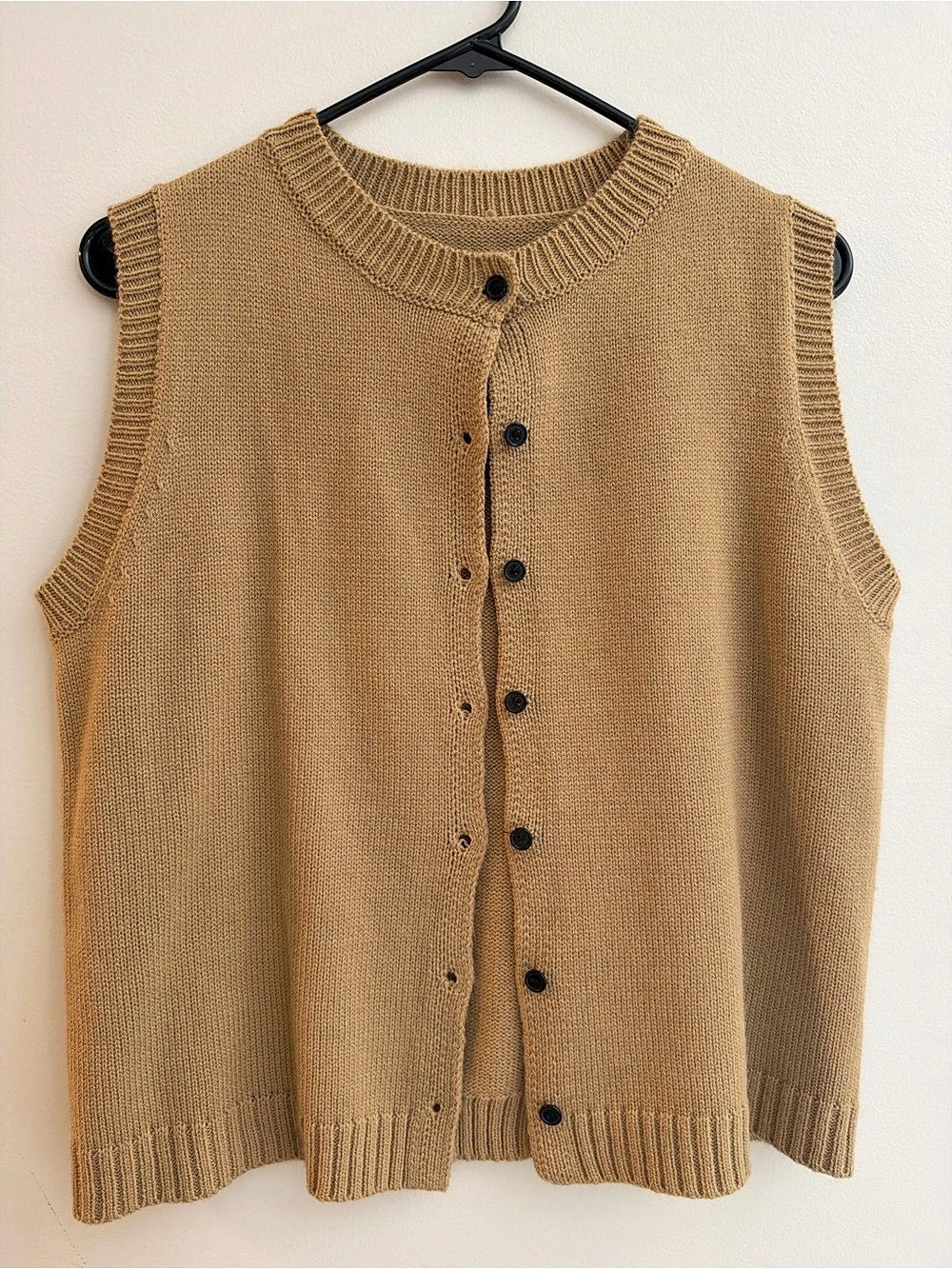 Brown Button Front Sweater Vest Like New